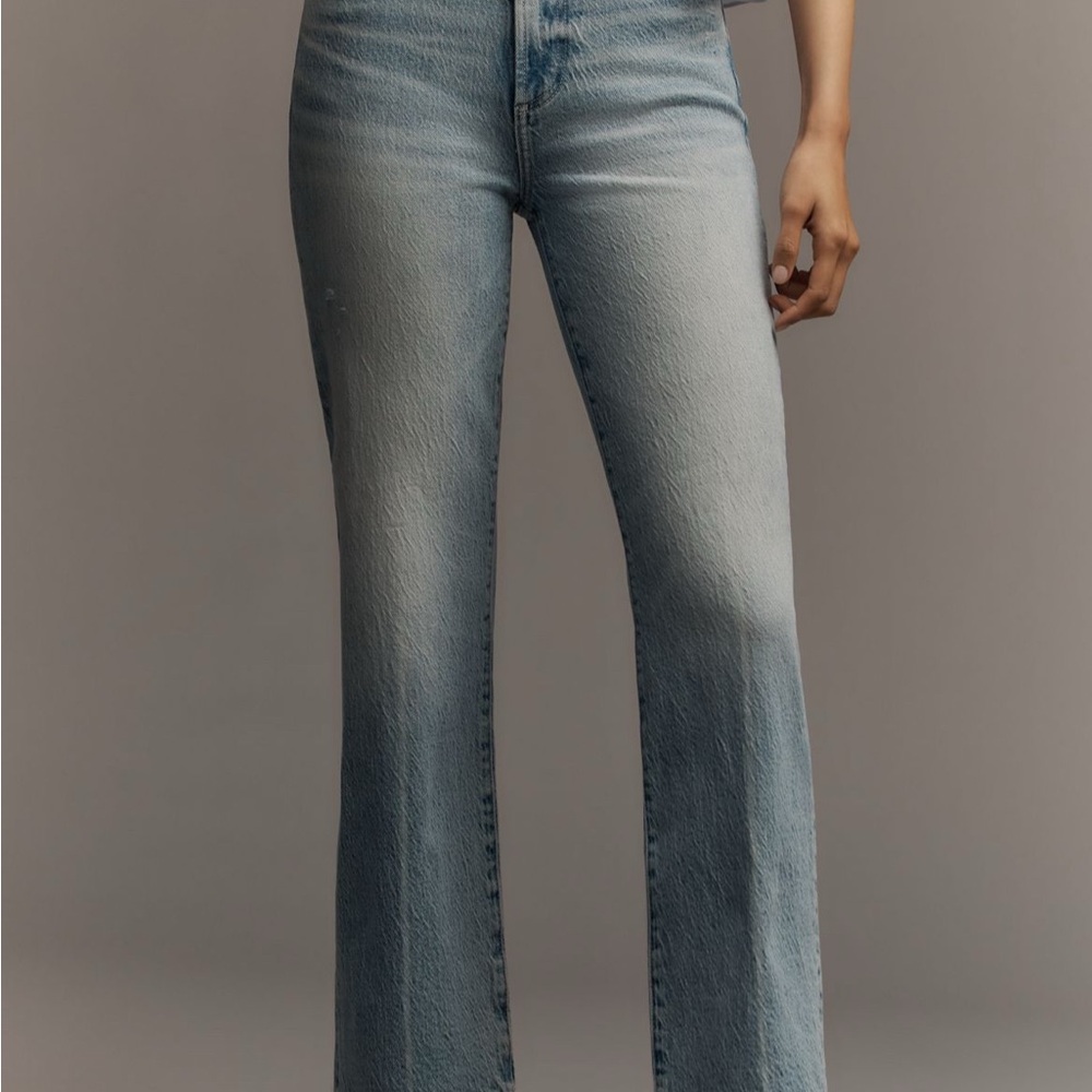 Anthropologie Pistola Ally high rise cropped flare leg jeans NWT - Picture 2 of 4